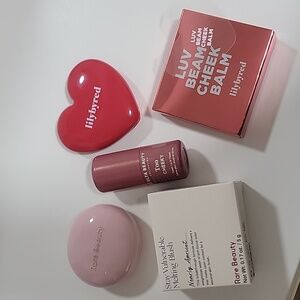 Set Bundle Of 3 Rare Beauty, Lilybyred LUV BEAM CHEEK BALM, ULTA BEAUTY Blush